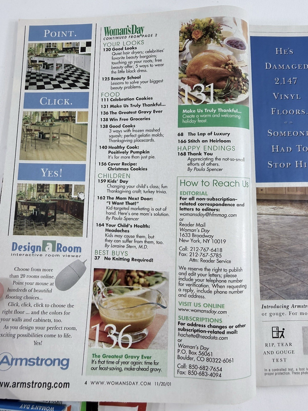Woman’s Day Magazine (2001, Set Of 5) Recipes, Holiday Ideas, Special Inserts