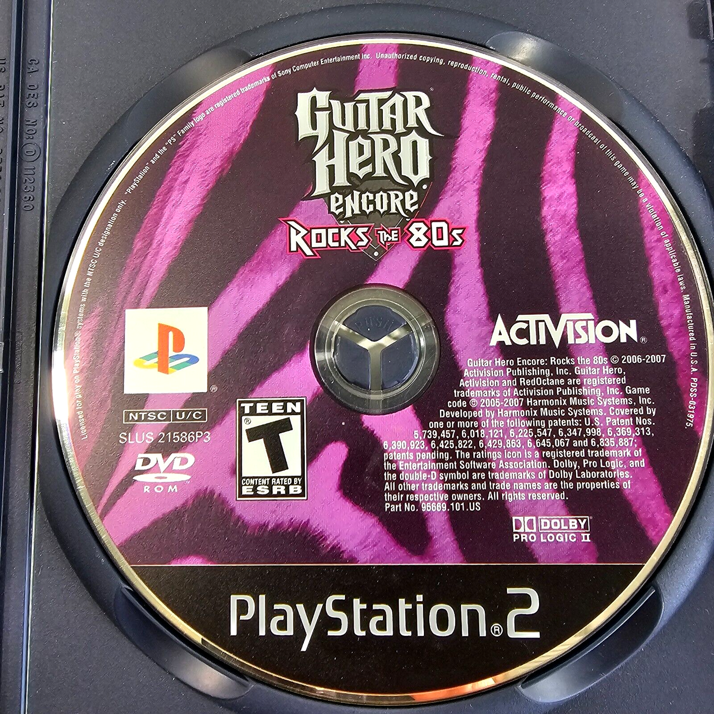 Guitar Hero Encore Rocks the 80's (Sony PlayStation 2, 2007) Case Game Manual