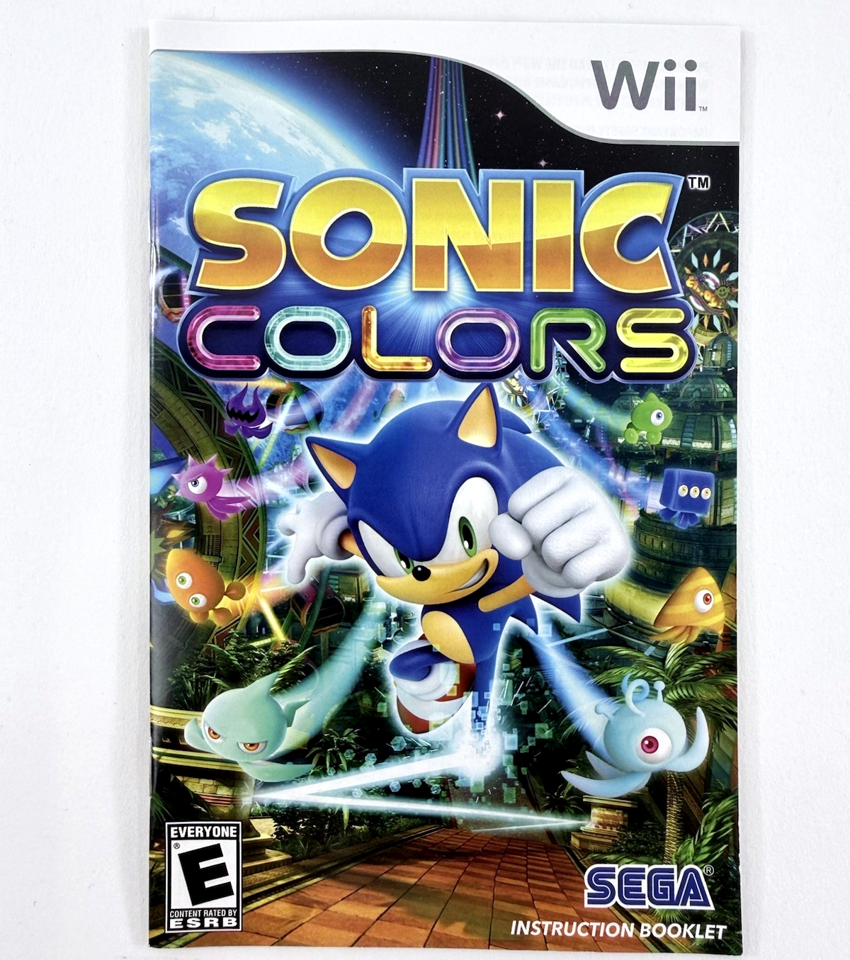 Sonic Colors (Nintendo Wii, 2010) Game, Case, Manual - Tested and Working