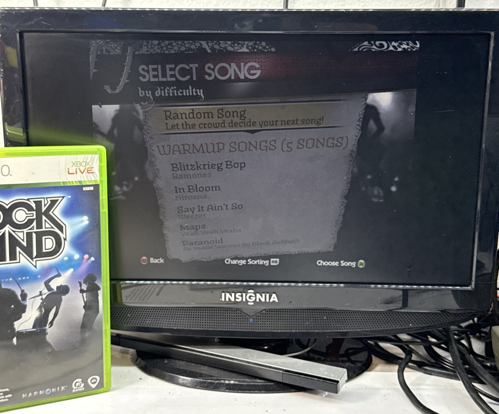 Rock Band (Microsoft Xbox 360, 2007) Game Case Manual - Tested and Working