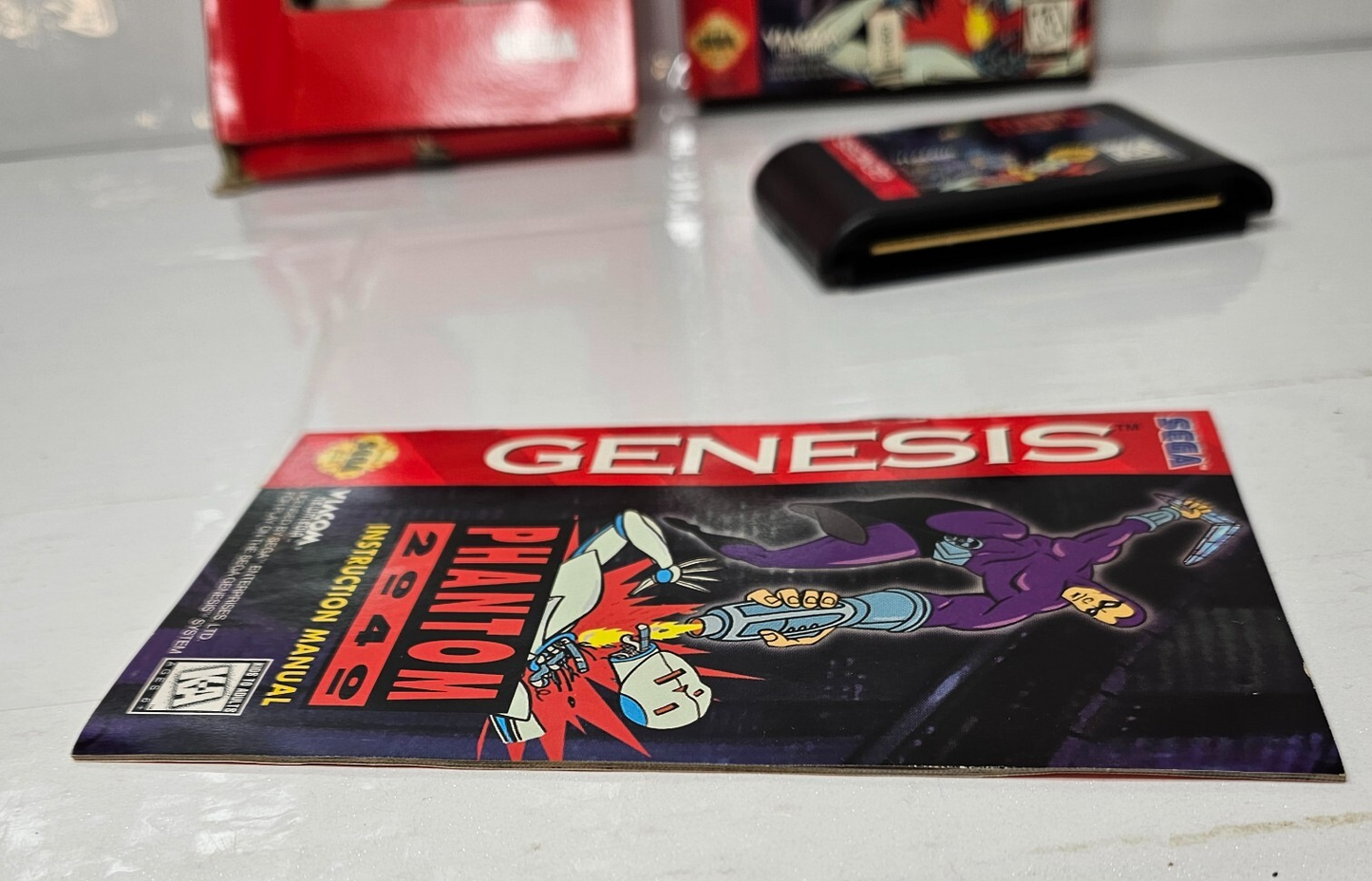 Phantom 2040 (Sega Genesis, 1995) Game, Box, Manual - Tested and Working