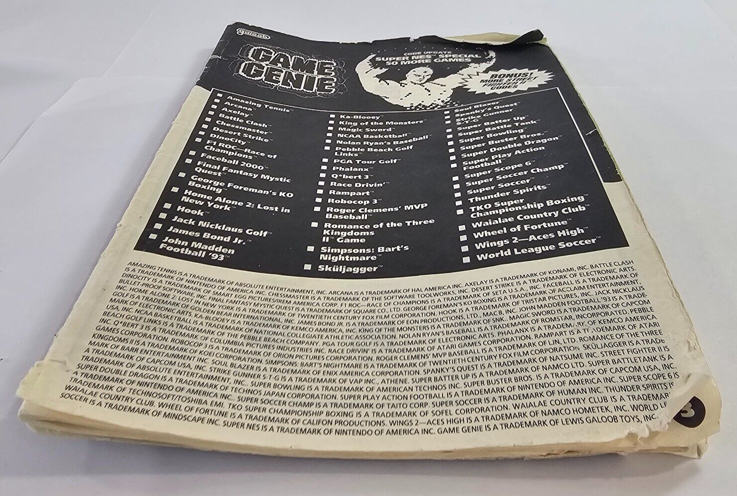 Galoob Game Genie Video Game Enhancer (Super Nintendo, 1992) with Code Books