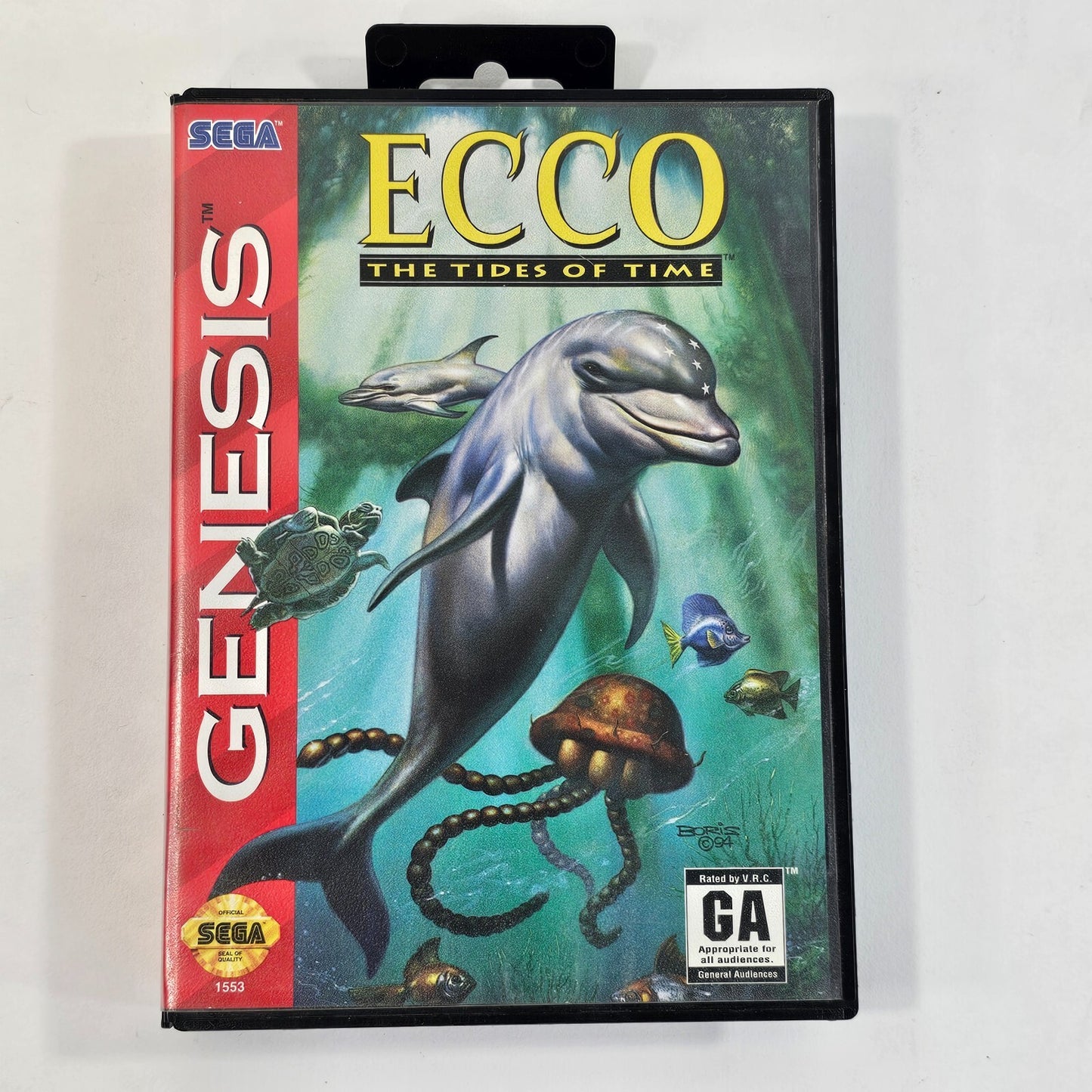Ecco: The Tides of Time (Sega Genesis, 1994) Game Case Manual - Tested