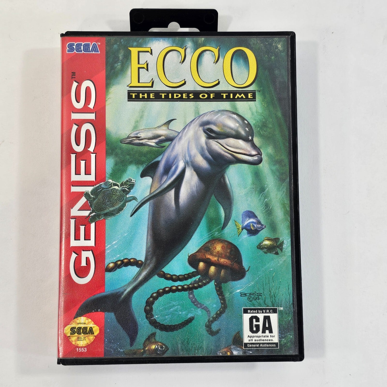Ecco: The Tides of Time (Sega Genesis, 1994) Game Case Manual - Tested