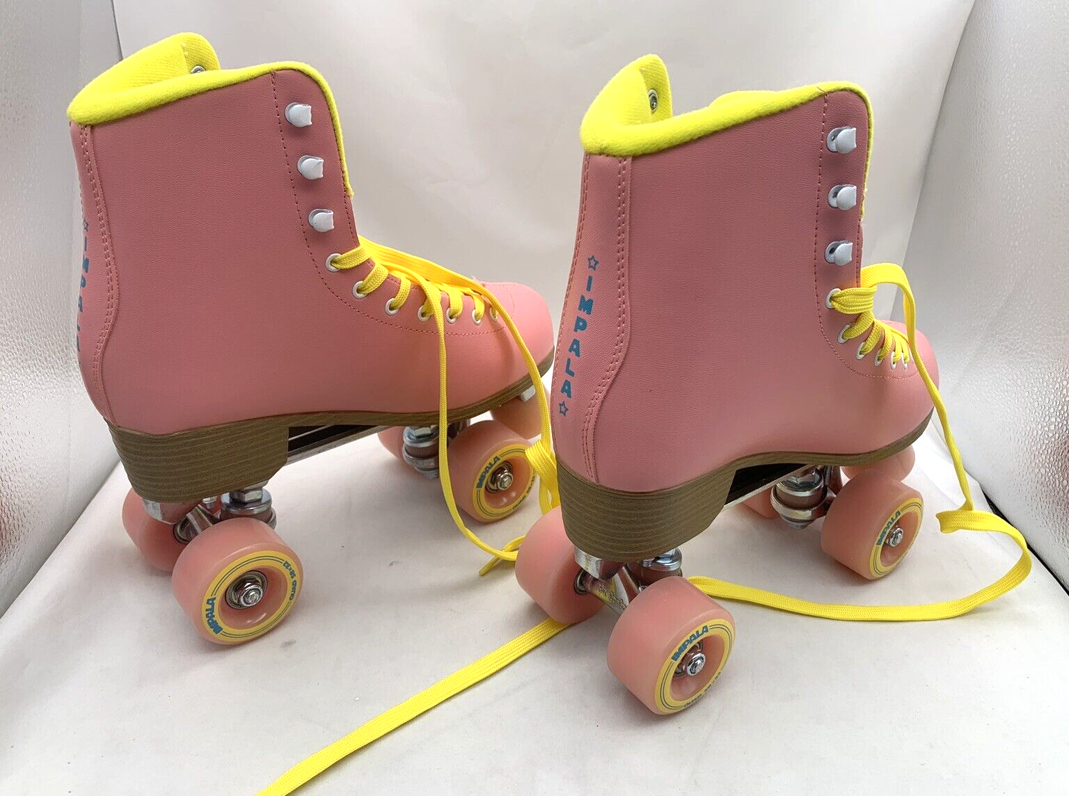 Impala Rollerskates Size 10 A126-58817 Pink/Yellow Vegan Quad Skates - New