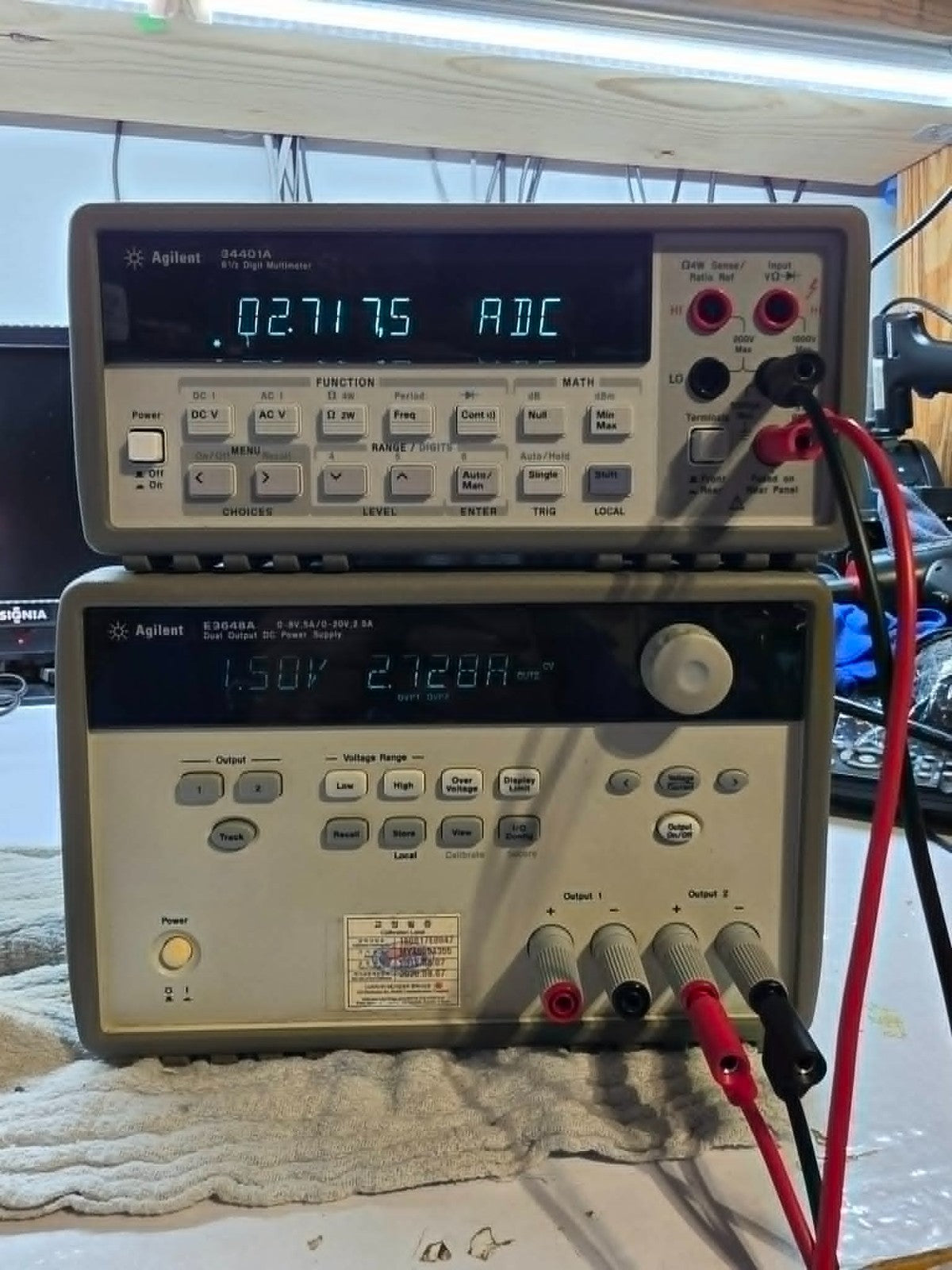 Agilent E3648A 100W Dual Output DC Power Supply - Tested and Working - 4355