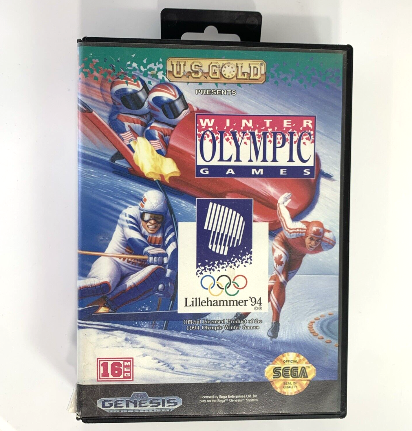 The XVII Olympic Winter Games Lillehammer  (Sega Genesis, 1993) Game and Case