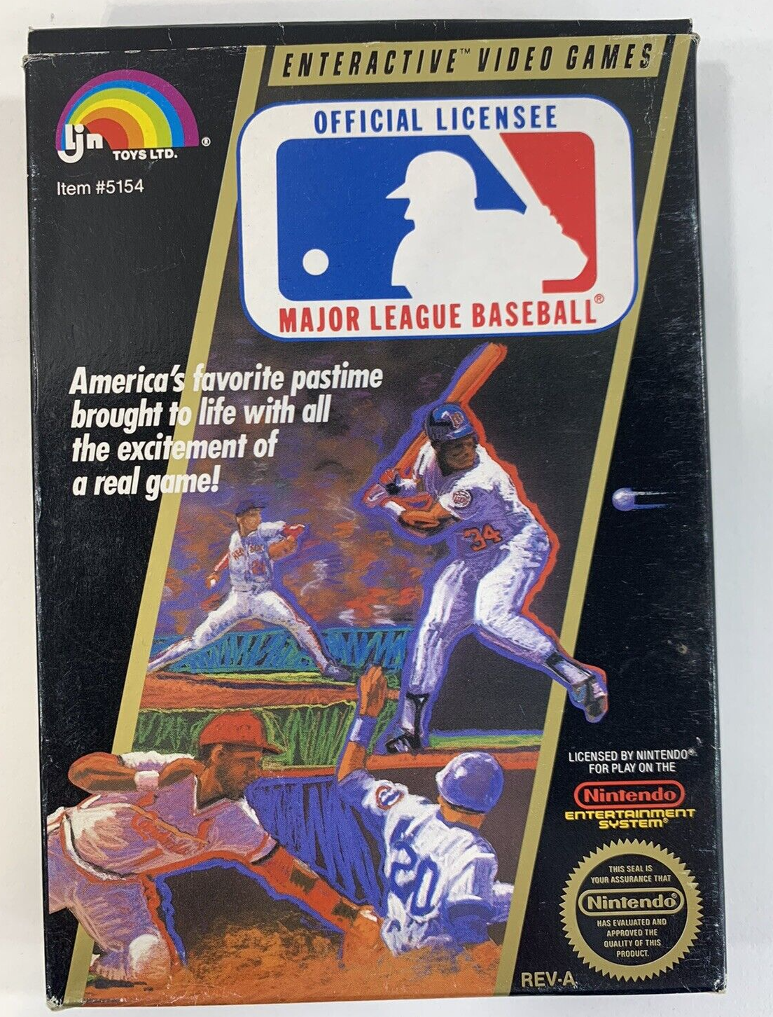 Major League Baseball (Nintendo NES, 1988) Game, Box, Insert, Sleeve - Tested