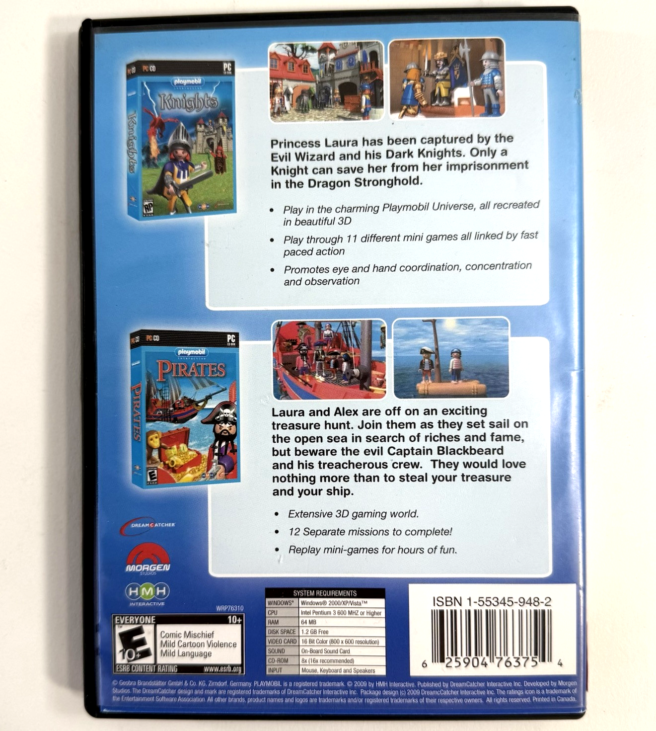 Playmobil Double Pack No. 2 Knights and Pirates (PC, 2010) Discs, Case, Insert