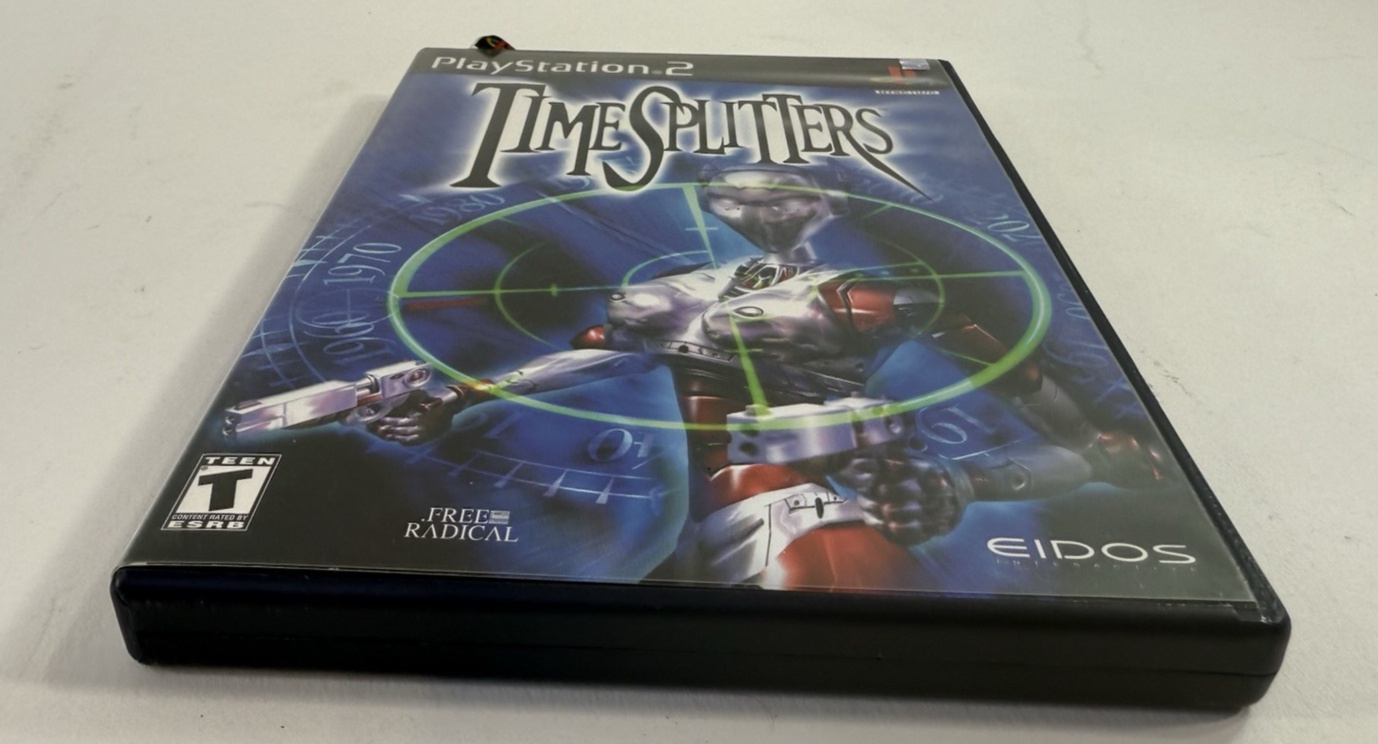TimeSplitters (Sony PlayStation 2, 2000) Game Case Manual - Tested and Working