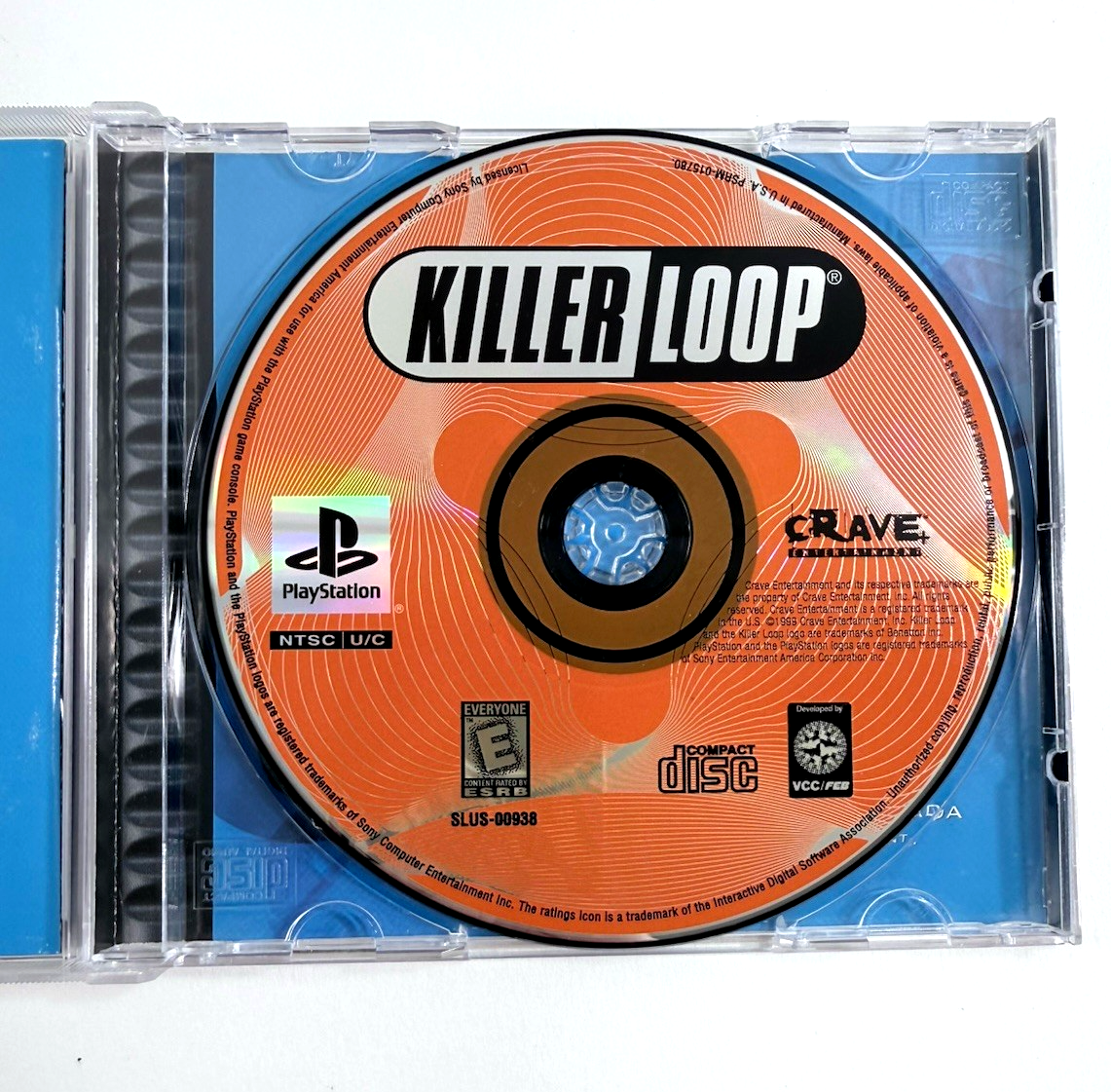 Killer Loop (Sony PlayStation 1, 1999) Game Case Manual Registration - Tested