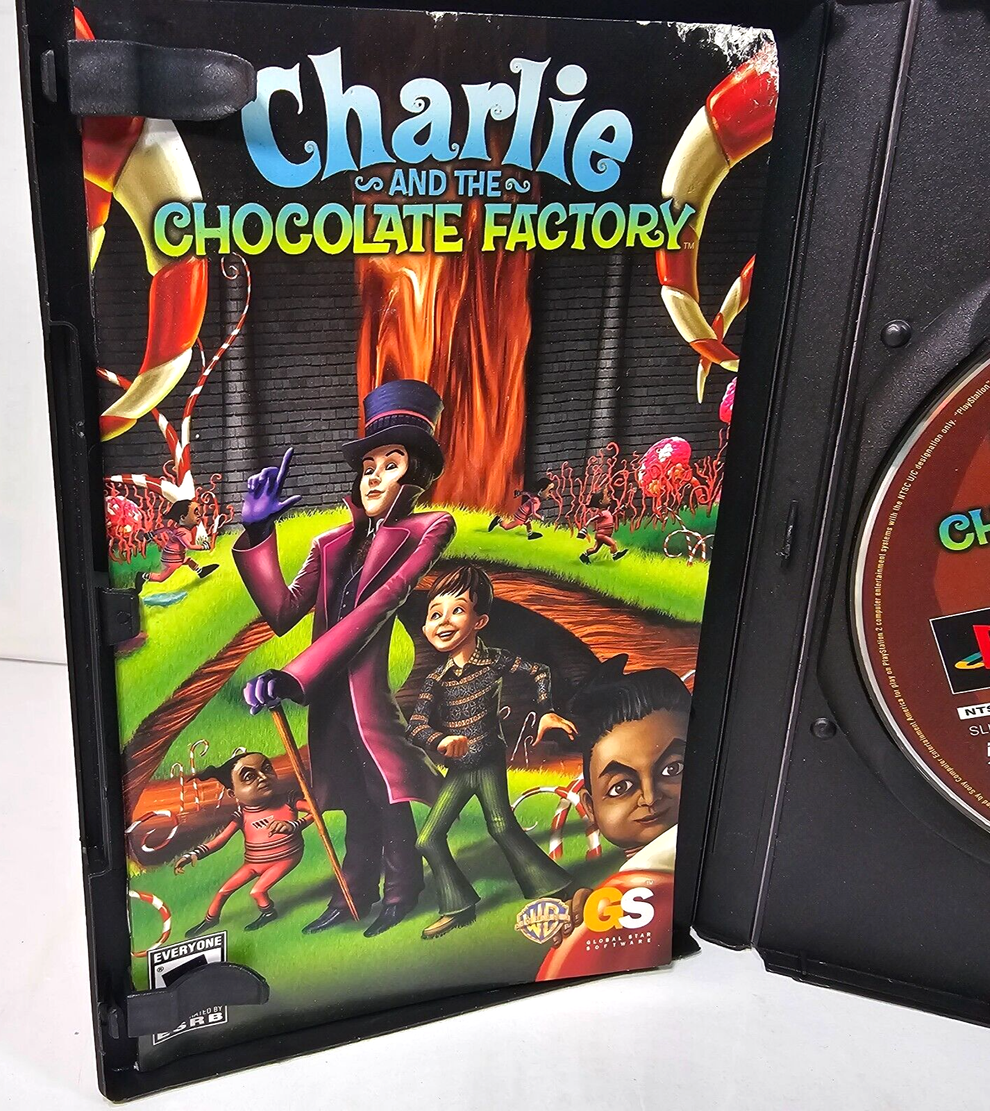 Charlie and the Chocolate Factory (PlayStation 2, 2005) Game Case Manual  Tested