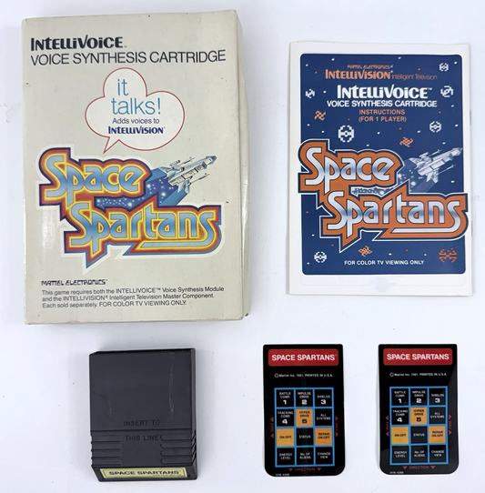 Space Spartans (Intellivision, 1982) Game Box Manual Overlays - Tested