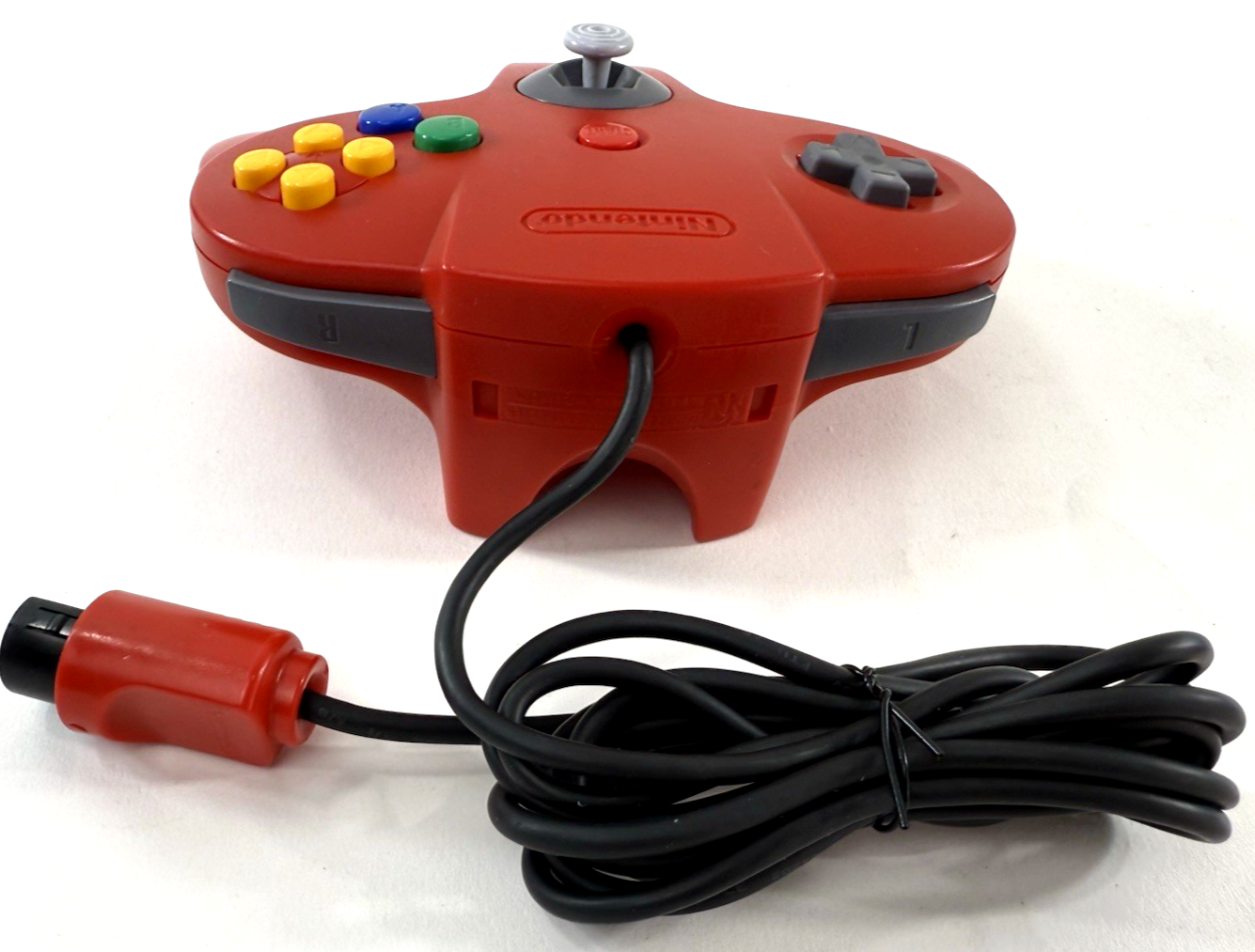 Nintendo 64 Solid Red Wired Controller NUS-005 - Tight Stick - Tested