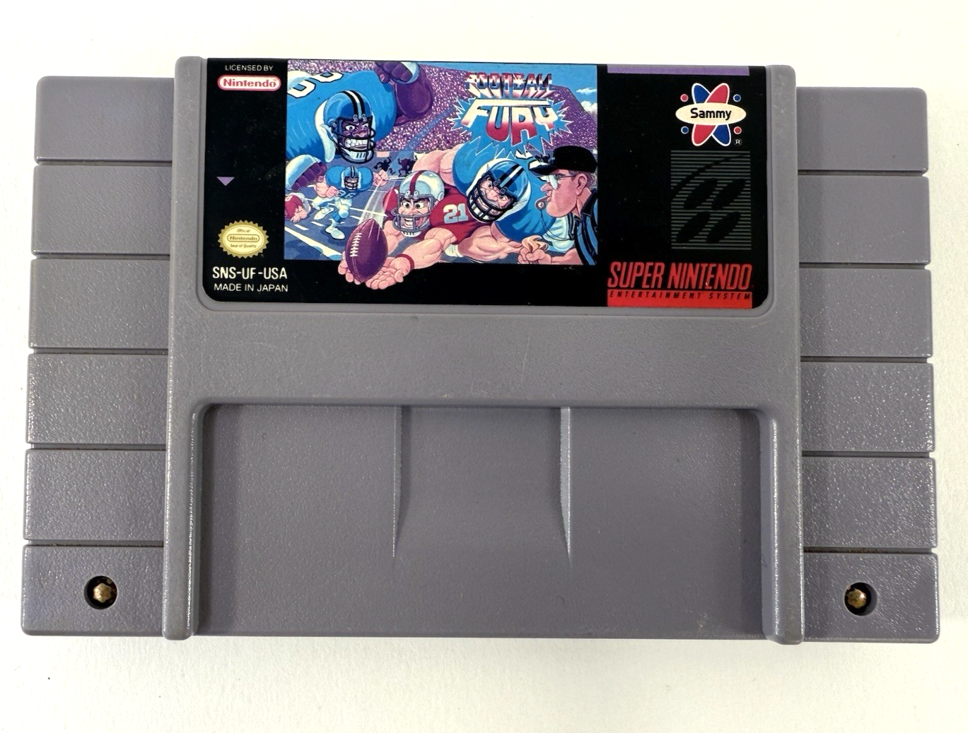 Football Fury (Super Nintendo, 1993) Game Cartridge - Tested and Working