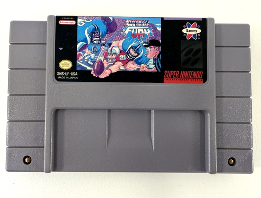Football Fury (Super Nintendo, 1993) Game Cartridge - Tested and Working