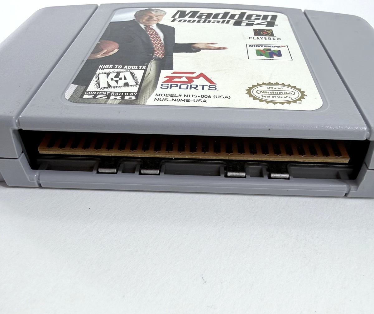 Madden Football 64 (Nintendo 64, 1997) Game Cartridge - Tested and Working