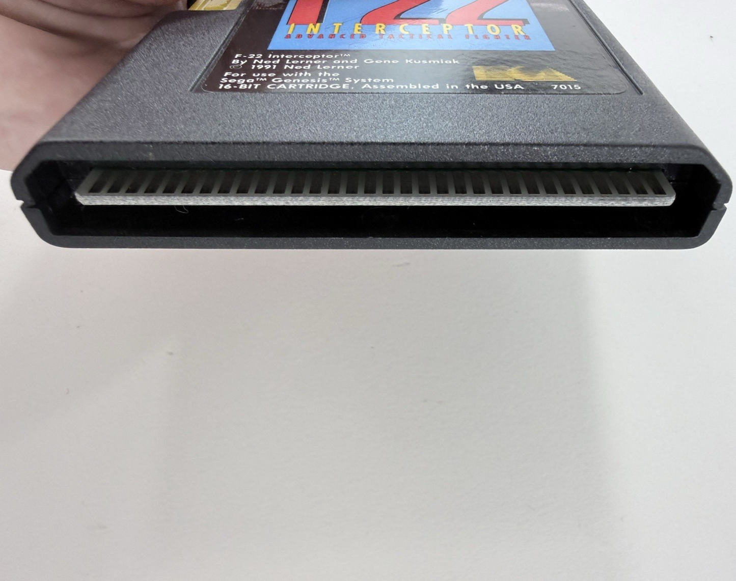 F22 Interceptor (Sega Genesis, 1991) Game, Case, Manual - Tested and Working