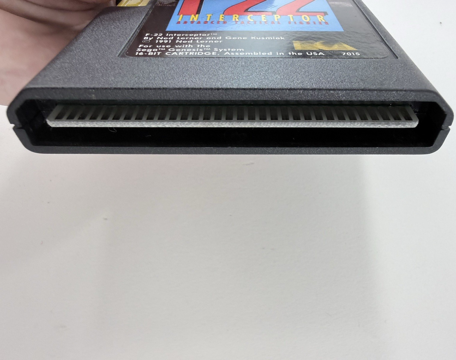 F22 Interceptor (Sega Genesis, 1991) Game, Case, Manual - Tested and Working