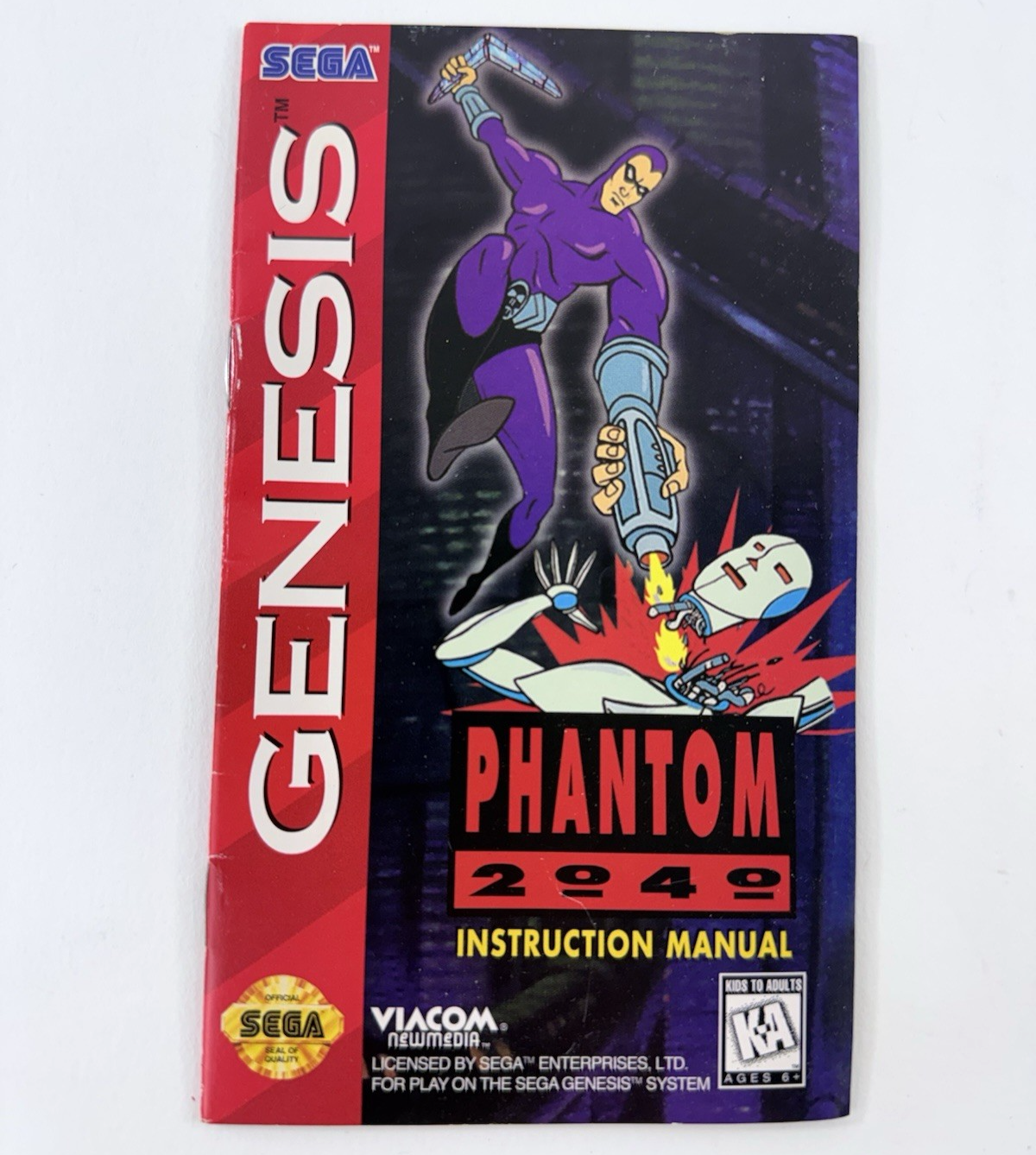 Phantom 2040 (Sega Genesis, 1995) Game, Box, Manual - Tested and Working