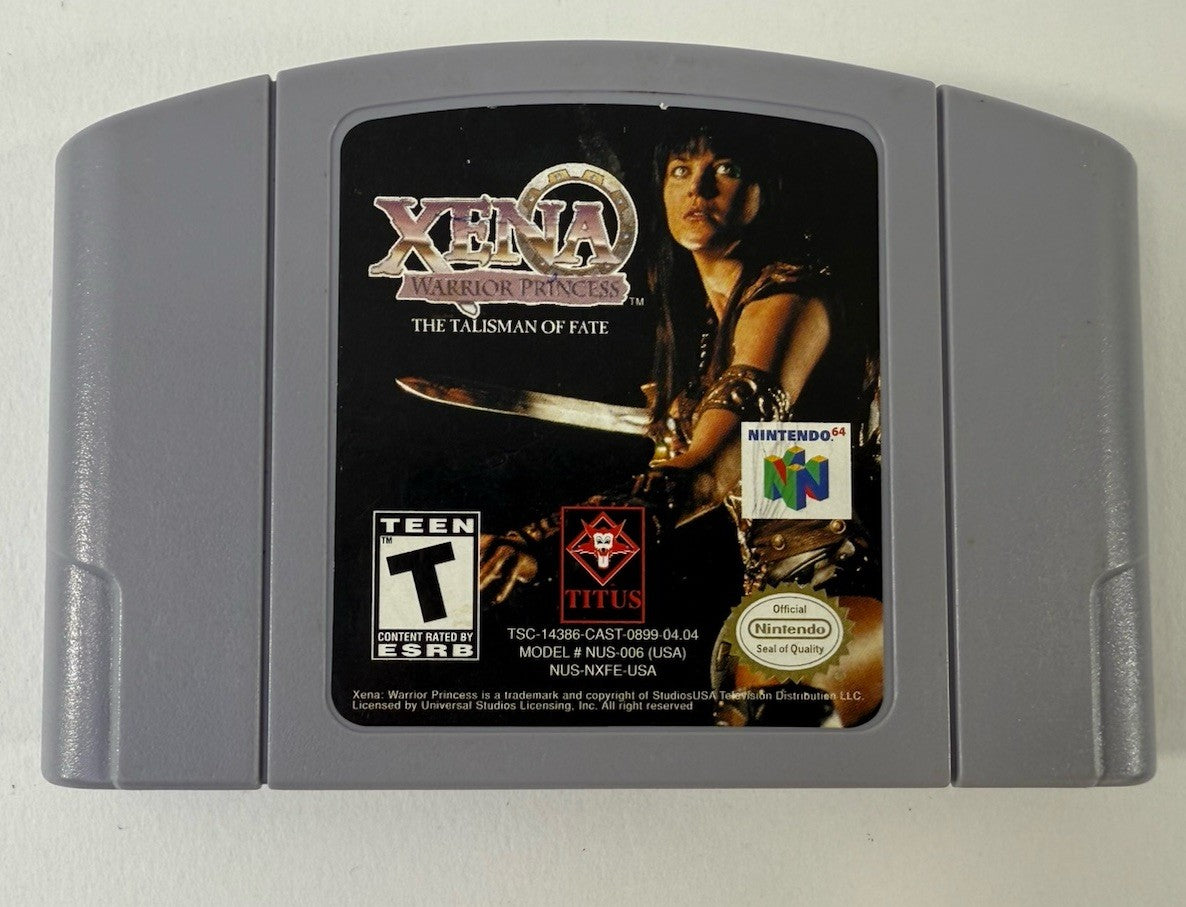 Xena: Warrior Princess: The Talisman of Fate (Nintendo 64, 1999) Game Cartridge