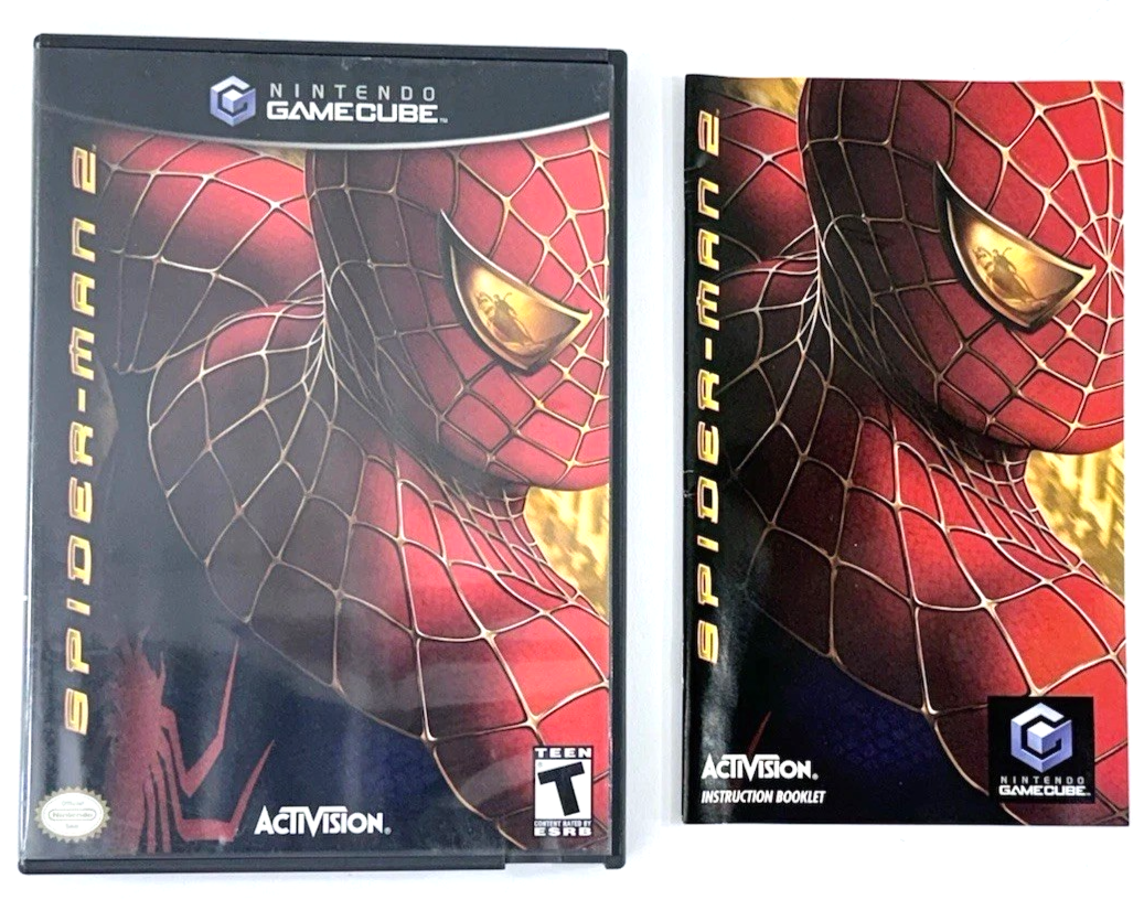 Spider-Man 2 Nintendo GameCube Original Case, Cover Art, Manual - No Game