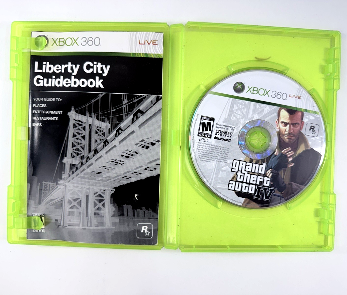Grand Theft Auto IV (Xbox 360, 2008) Game Case Manual - Tested