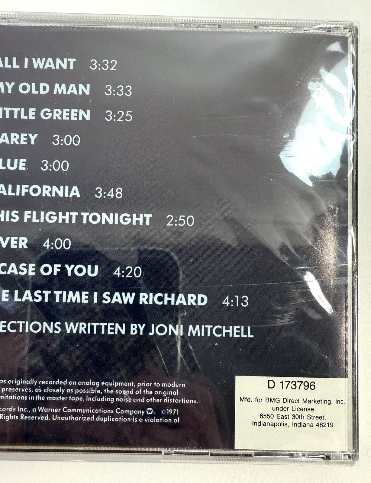 Blue by Joni Mitchell (CD, 2008) BMG Direct Edition - New, Factory Sealed