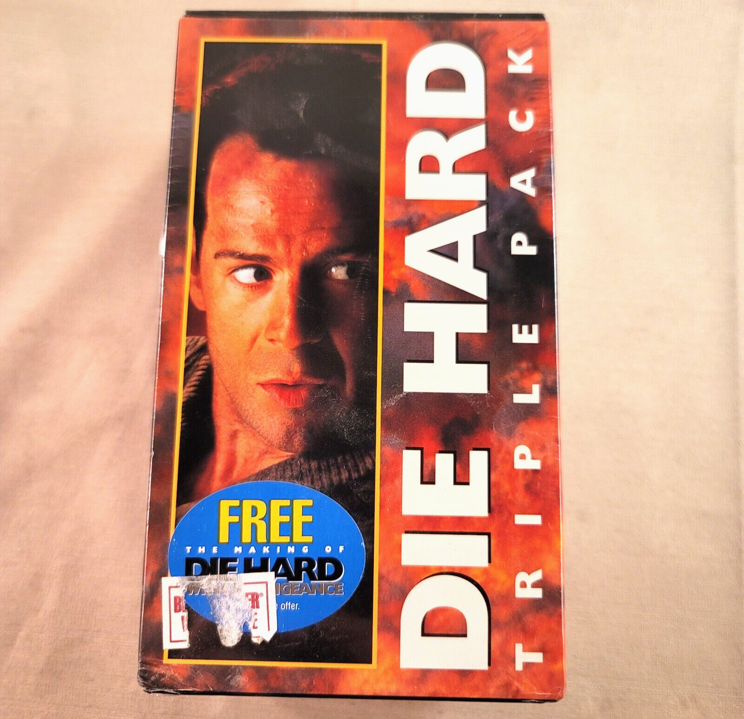 Die Hard VHS Tape Triple Pack (VHS, 1995) NEW, Factory Sealed - Watermarks