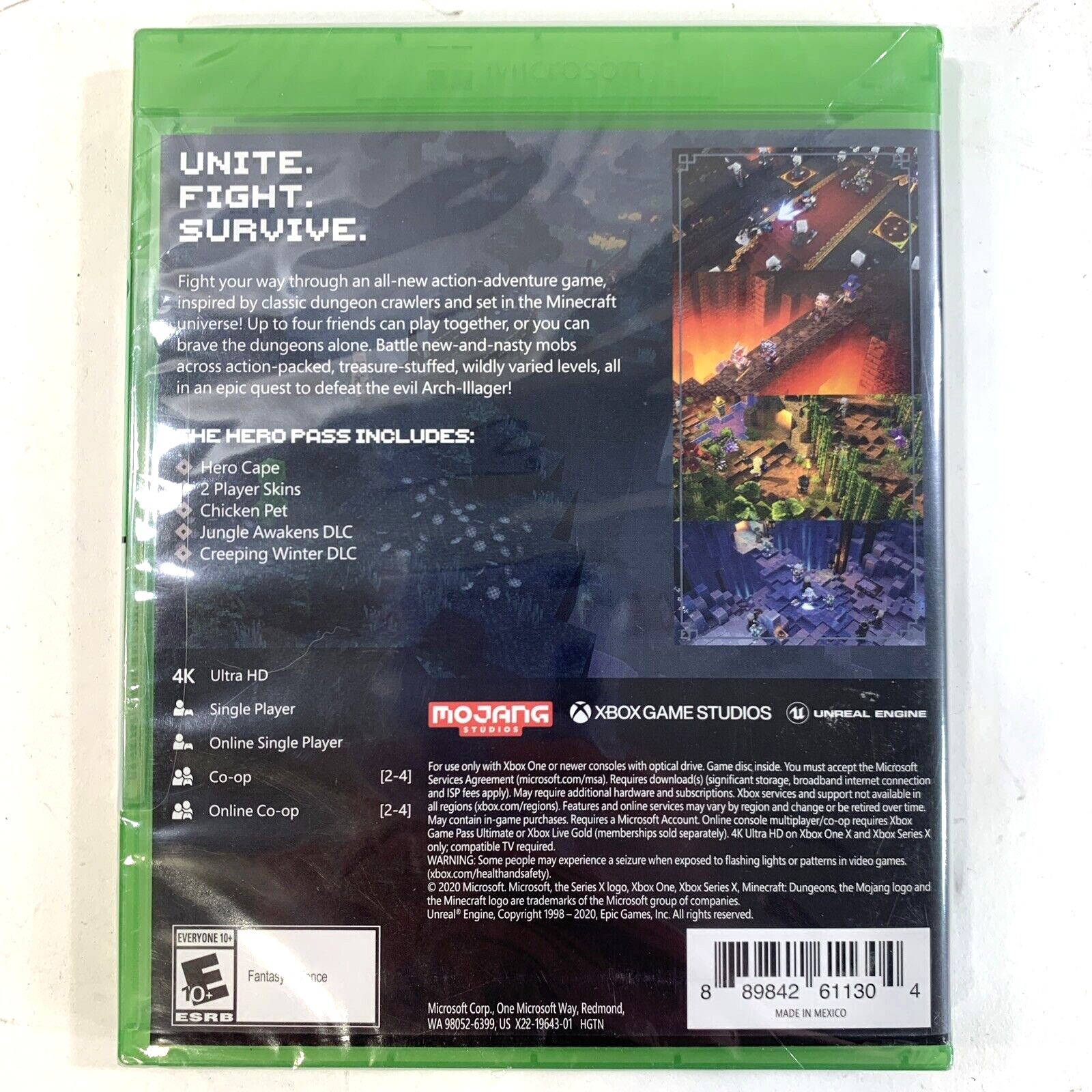 Minecraft Dungeons Hero Edition (Microsoft Xbox One, 2020) Factory Sealed/New