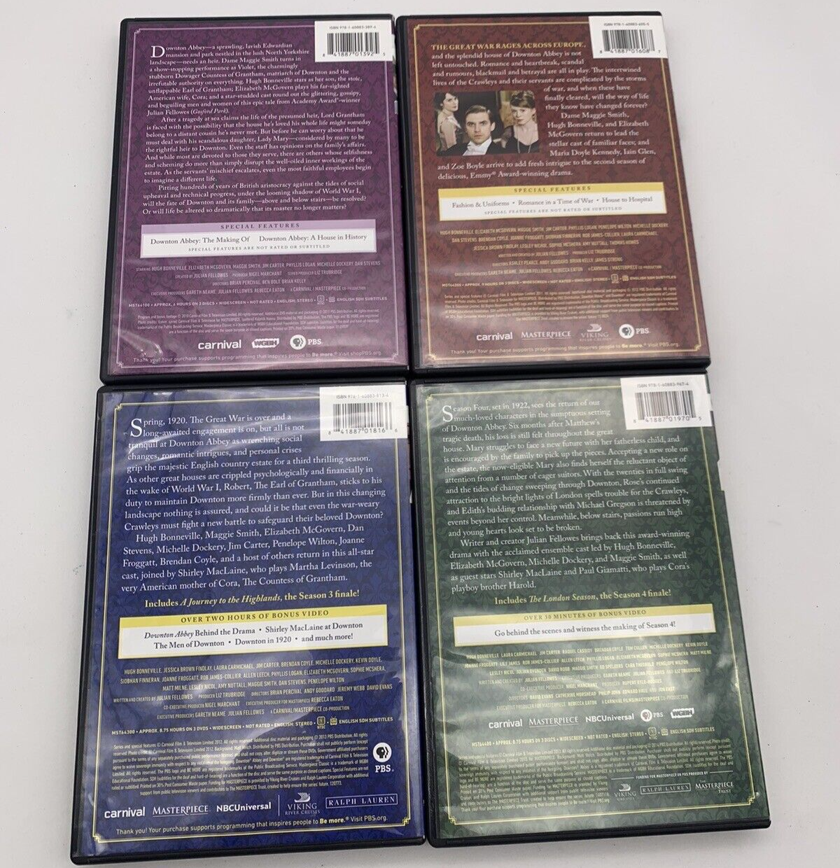 Downton Abbey: Season 1 2 3 4 (DVD Series Sets) Masterpiece Theater Original UK