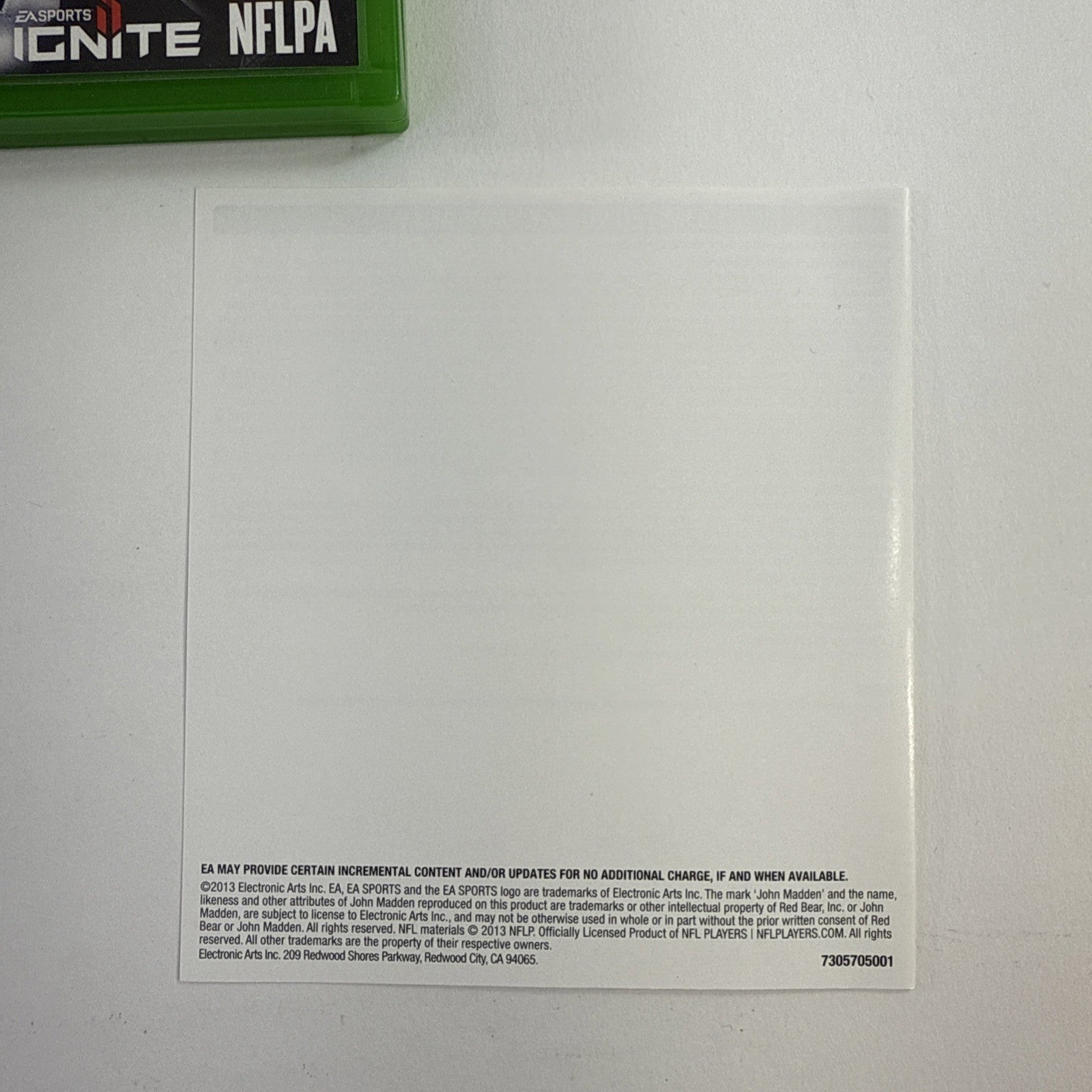 Madden NFL 25 (Microsoft Xbox One, 2013) Game Case Inserts - Tested