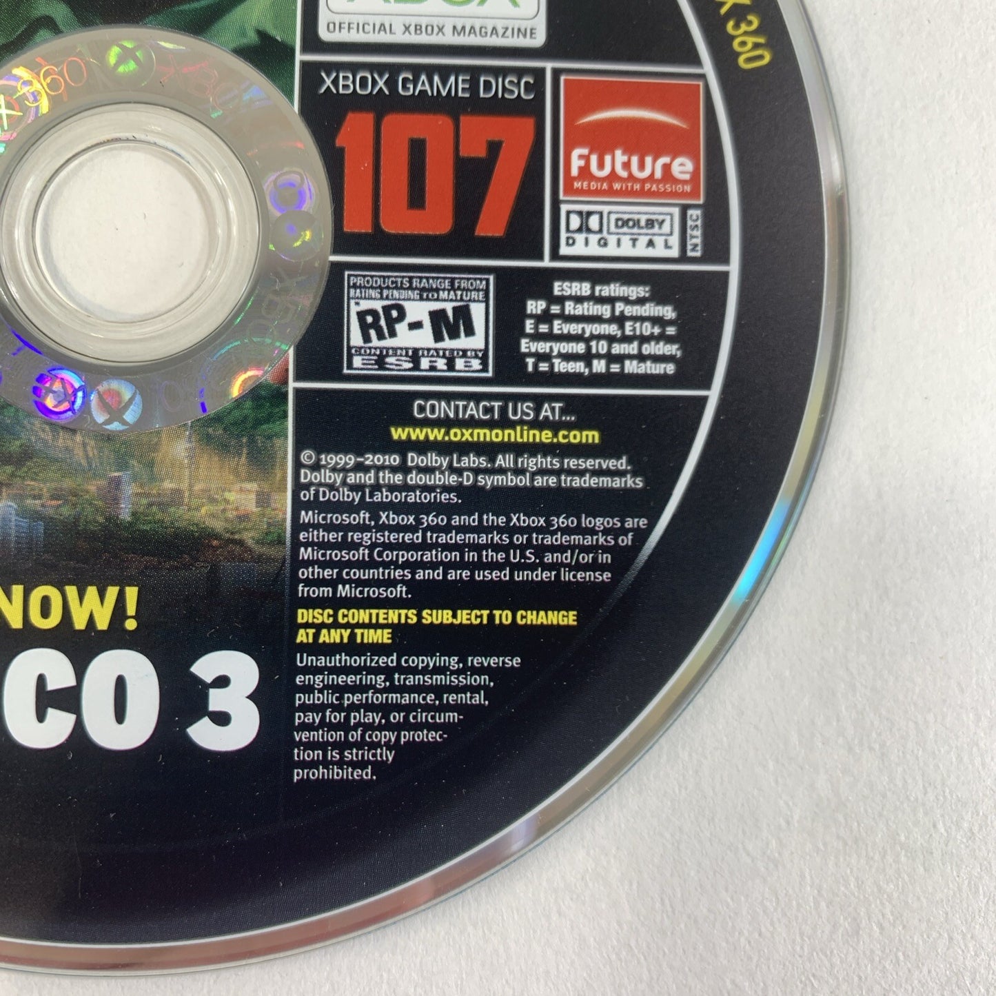 Xbox Magazine Game Demo Disc 107 Tropico 3