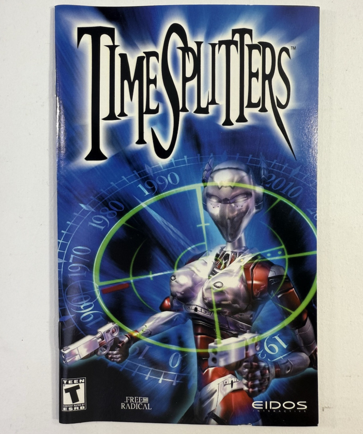 TimeSplitters (Sony PlayStation 2, 2000) Game Case Manual - Tested and Working