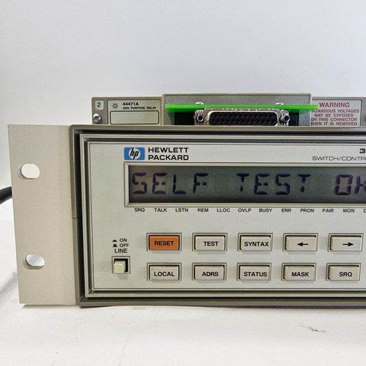 Hewlett Packard 3488A Switch / Control Unit  Mounting Brackets & Card - Tested