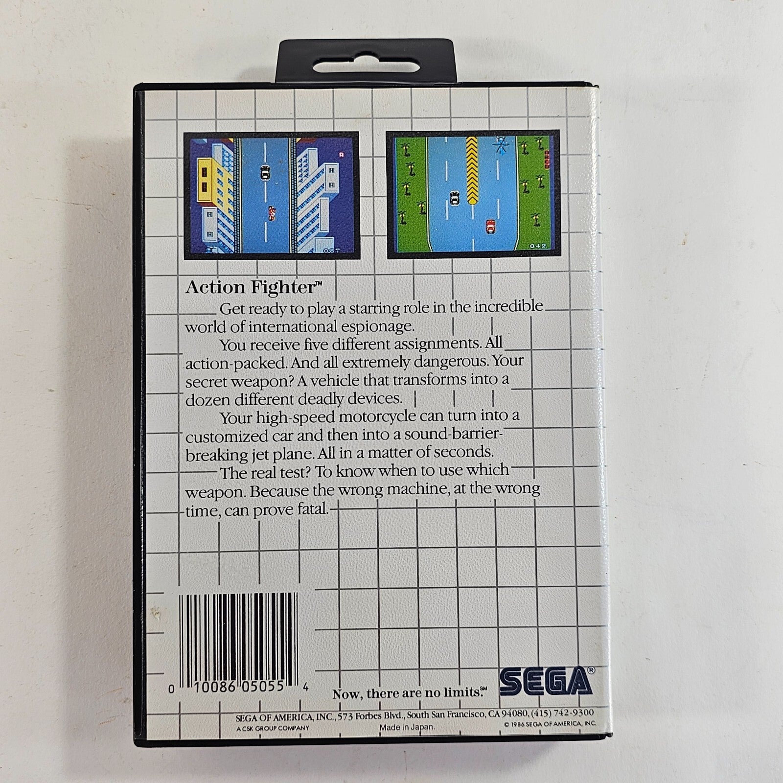 Action Fighter (Sega Master System, 1986) Game and Case - Tested