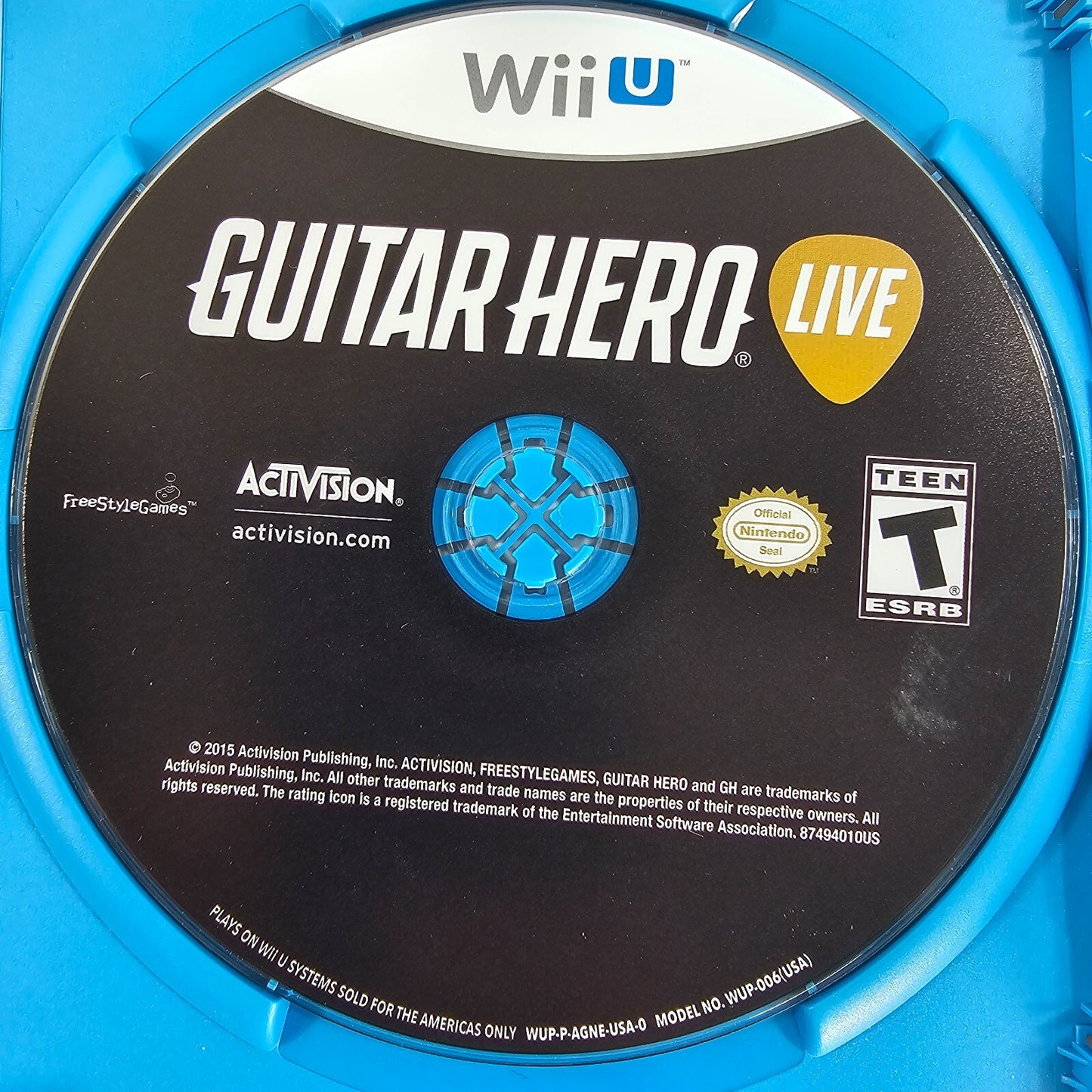 Guitar Hero Live (Nintendo Wii U, 2015) Game Insert Case - Tested and Working