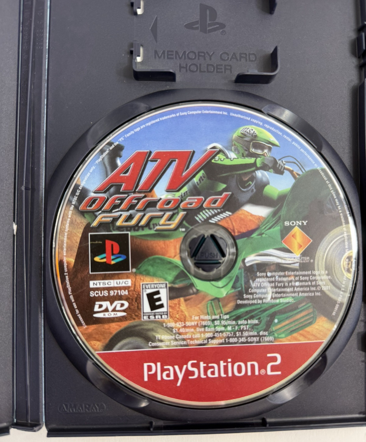 ATV Offroad Fury (Sony PlayStation 2, 2001) Game and Case - Tested and Working