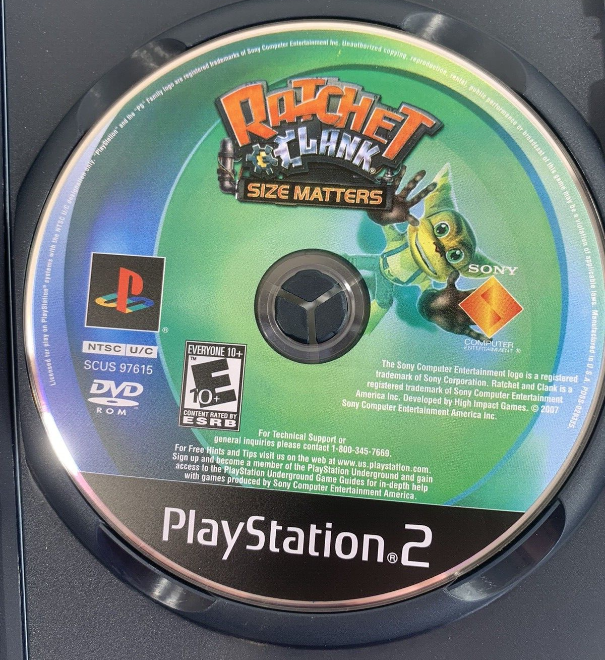 Ratchet & Clank: Size Matters (Sony PlayStation 2, 2008) Game Case Manual Insert