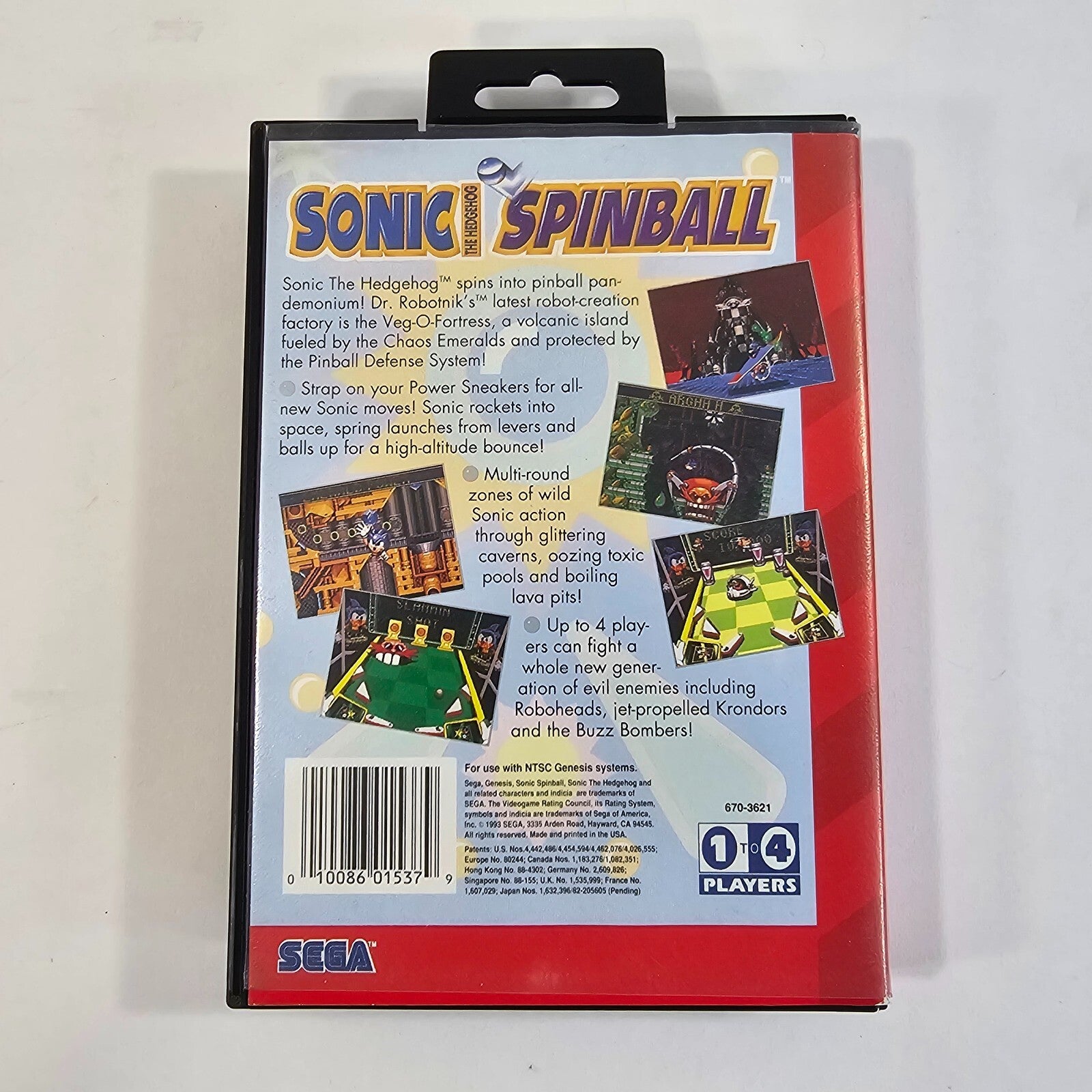 Sonic Spinball (Sega Genesis, 1993) Game Case Manual - Tested and Working