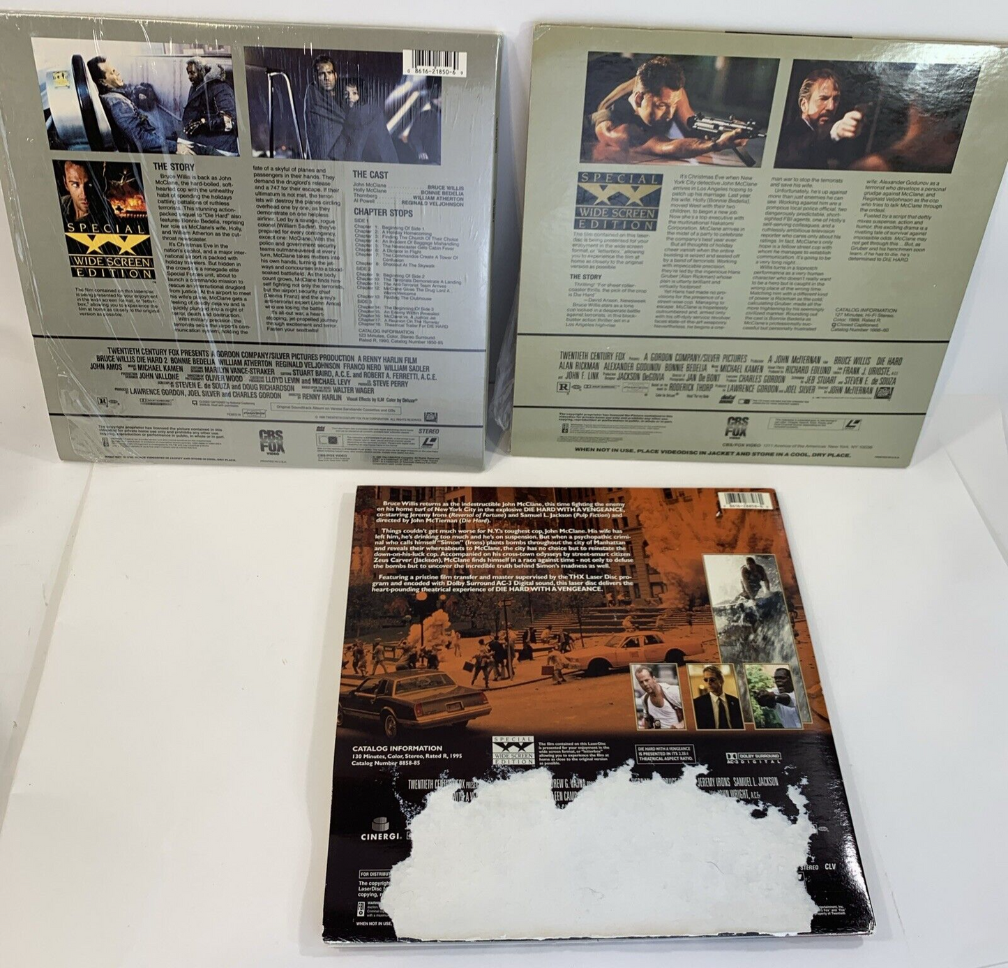 Die Hard (Widescreen Laserdisc Bundle) Die Hard 2/Die Hard 3 -  Tested