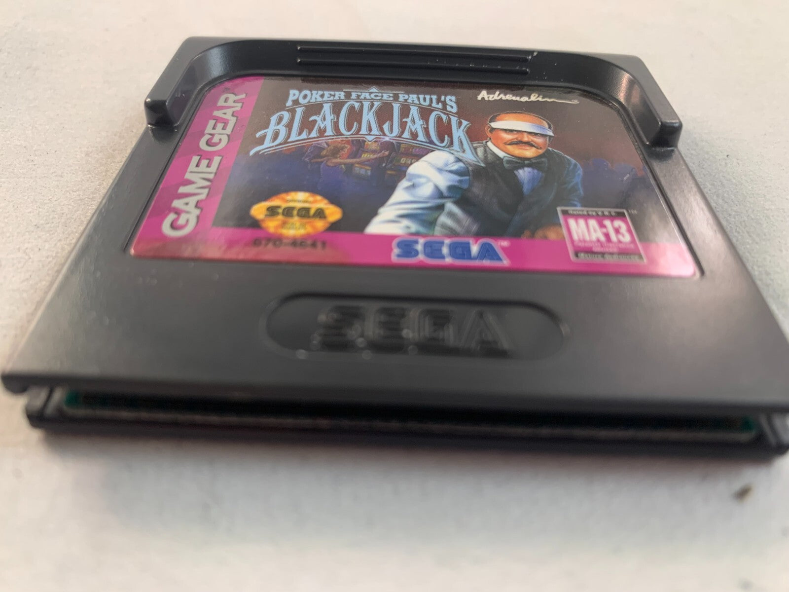 Poker Face Paul's Blackjack (Sega Game Gear, 1992) Game Cartridge