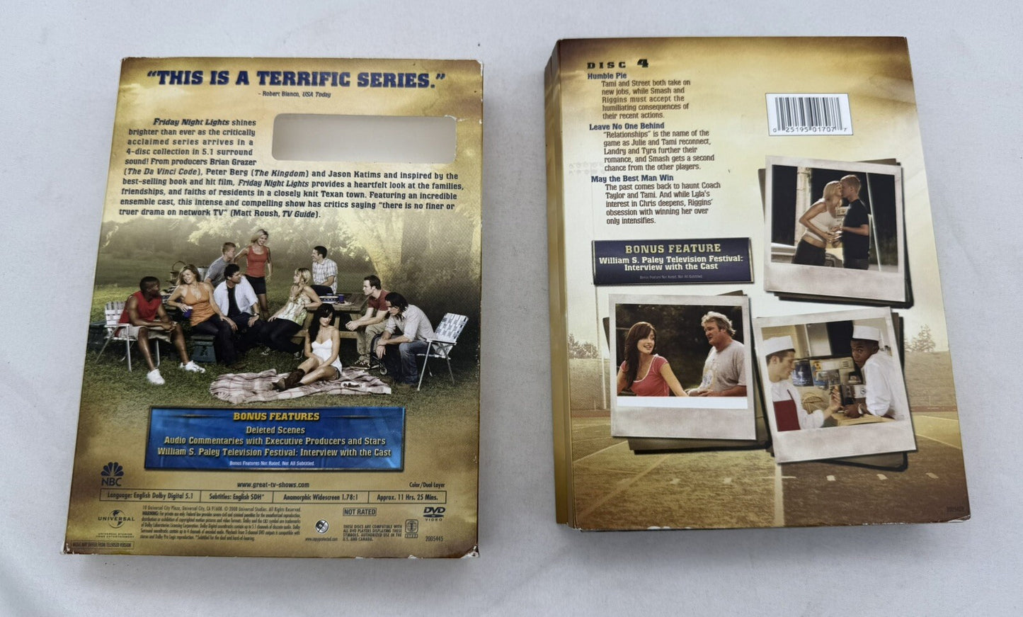 Friday Night Lights: The First & Second Season (DVD Bundle) Tested and Working