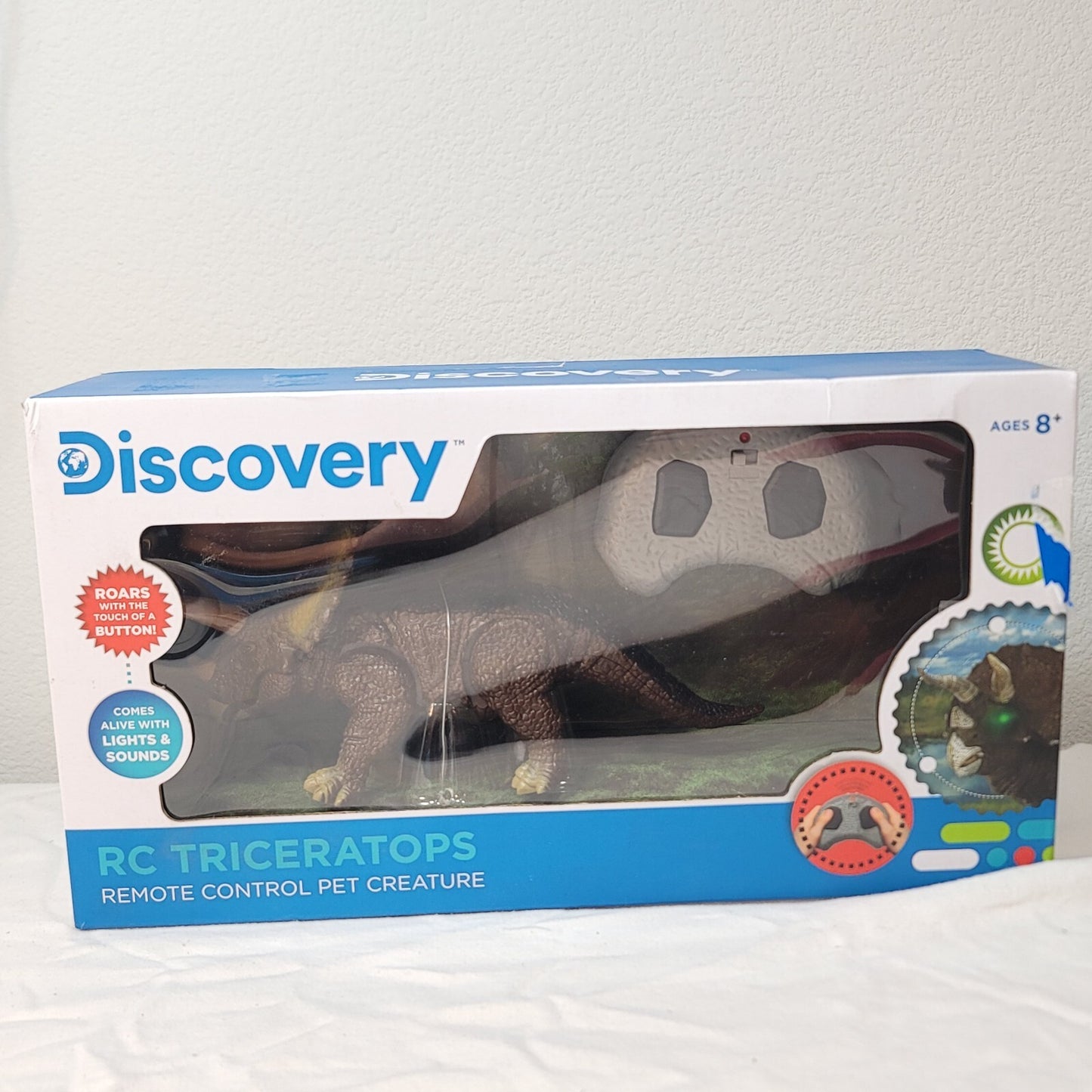 Discovery - RC Triceratops Remote Control Pet - Lights/Sounds/Roars READ DESC.