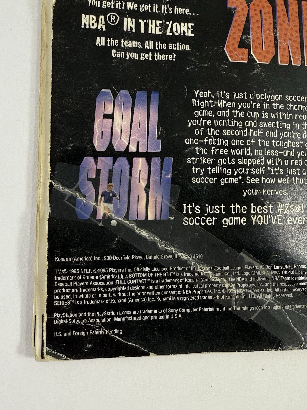 Bottom of the 9th [Long Box] (PlayStation 1, 1996) Game Case Manual - Tested