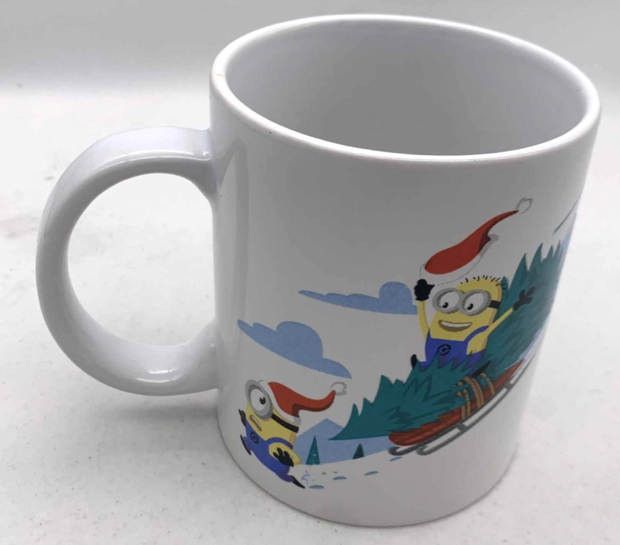 Universal Studios Despicable Me Minion Made "I Cut A Big One" Holiday Mug