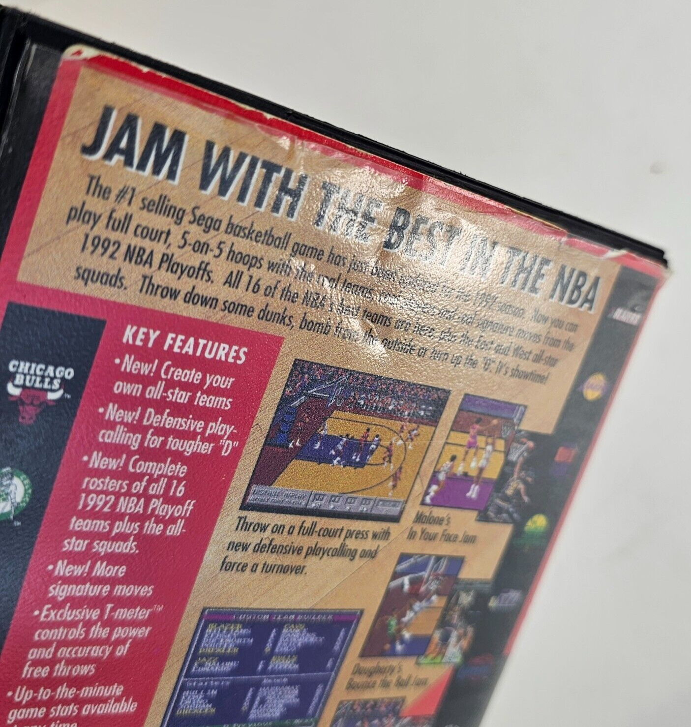 Bulls vs. Blazers and the NBA Playoffs (Sega Genesis, 1993) Game & Case - Tested