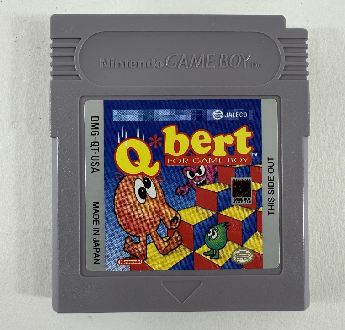 Q*Bert (Nintendo GameBoy, 1991) Game Box Manual Registration Inserts - Tested