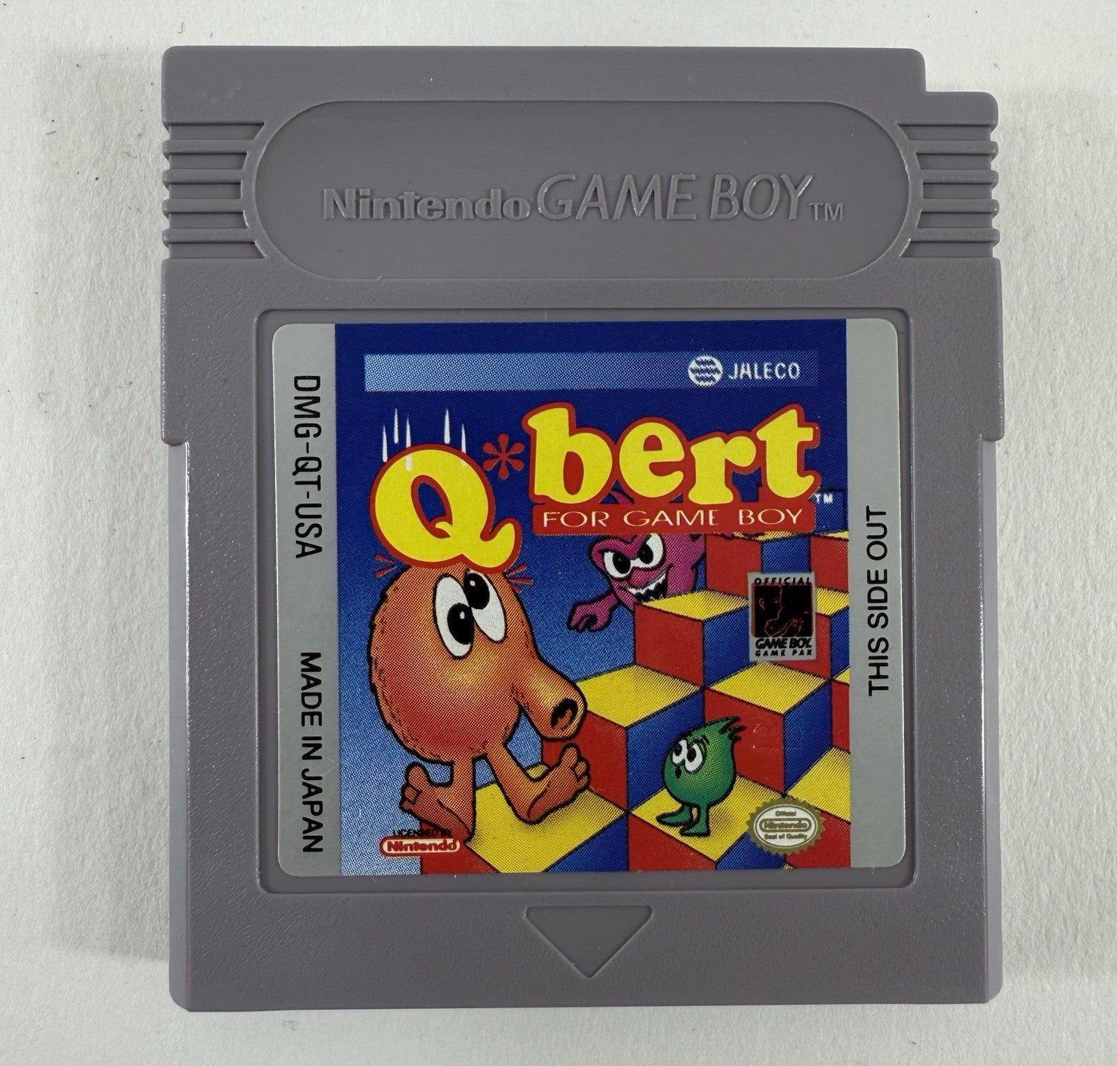 Q*Bert (Nintendo GameBoy, 1991) Game Box Manual Registration Inserts - Tested