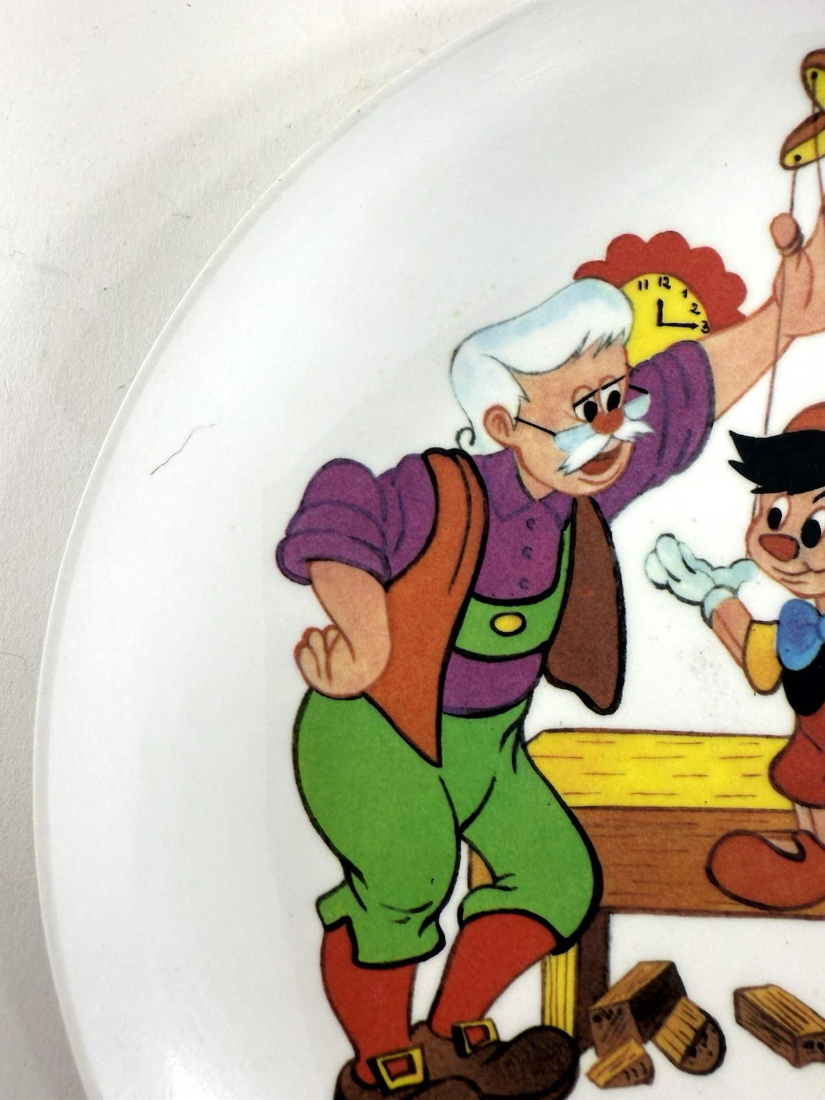 Melabel/Palphot 70s-80s Walt Disney Licensed Pinocchio 7.5" Melamine Plate